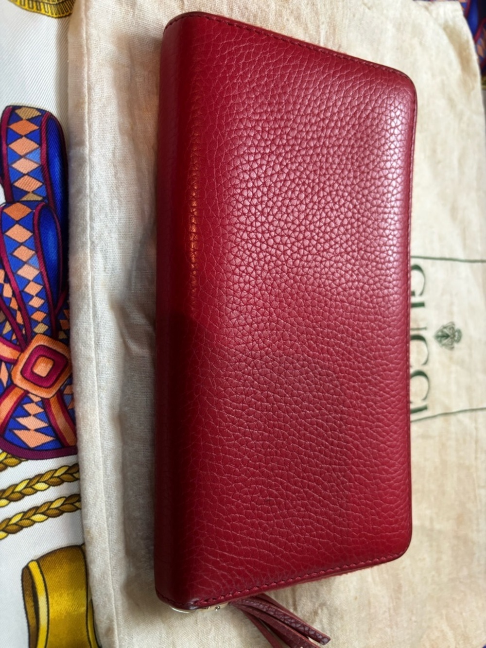 Authentic Gucci Soho Disco Zip Wallet Red - EXCELLENT Condition with Dust Bag - Picture 3 of 9